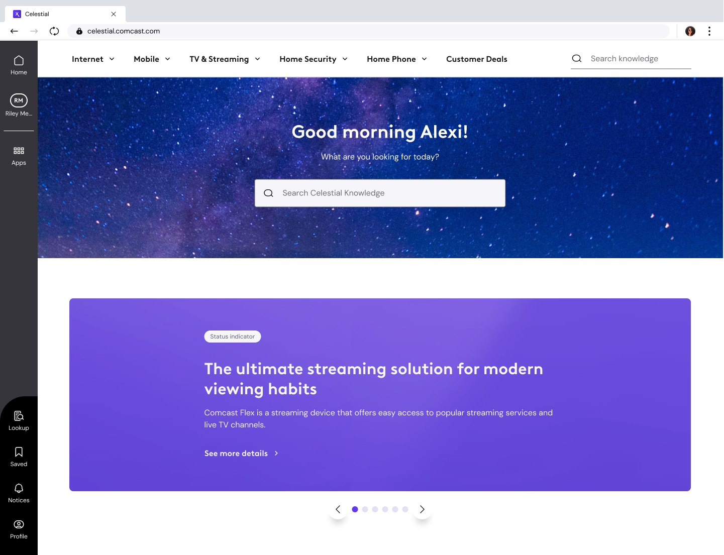 Celestial homepage